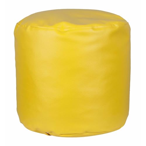 Well Home Sitzsack, rund, Ø40 x 38 cm, Gelb, gepolsterter und bequemer Sitz von WELL HOME MOBILIARIO & DECORACIÓN