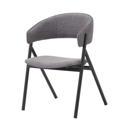 Well Home Stuhl 'Angie', schwarz und grau, modernes Design, pflegeleicht, 58 x 56 x 74 cm von WELL HOME MOBILIARIO & DECORACIÓN