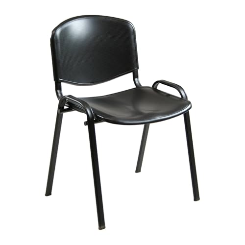Well Home Stuhl mit Kunststoff und Metall, 53 x 43 x 77 cm, Schwarz von WELL HOME MOBILIARIO & DECORACIÓN