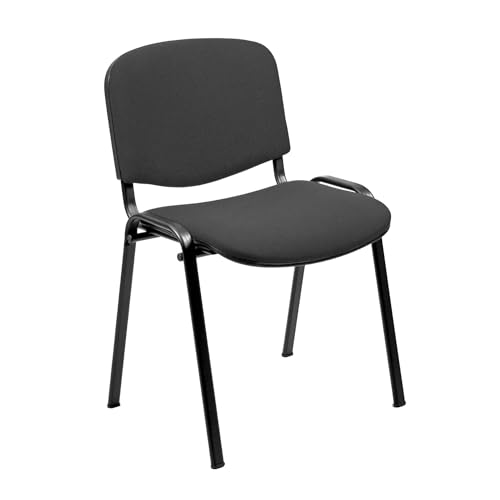Well Home Stuhl mit Stoff und Metall, 53 x 43 x 77 cm, Schwarz von WELL HOME MOBILIARIO & DECORACIÓN