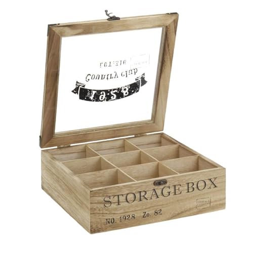 Well Home Teebox aus Holz mit 9 Fächern von WELL HOME MOBILIARIO & DECORACIÓN