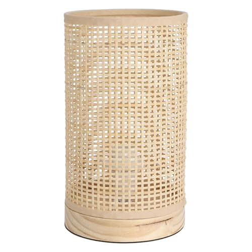 Well Home - Tischlampe mit Bambusschirm, Ø 13 x 23 cm von WELL HOME MOBILIARIO & DECORACIÓN