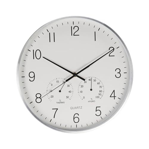 Well Home Wanduhr im modernen Design mit Thermometer und Hygrometer, Ø 38 cm von WELL HOME MOBILIARIO & DECORACIÓN