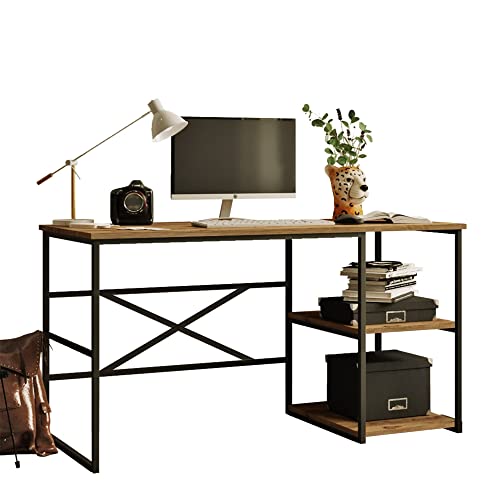 WELL HOME MOBILIARIO & DECORACIÓN Schreibtisch, 100% melaminbeschichtete Spanplatte, Farbe Atlantic Pine von WELL HOME MOBILIARIO & DECORACIÓN