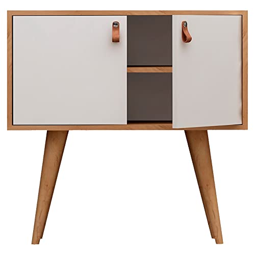 WELL HOME MOBILIARIO & DECORACIÓN Möbel aus weißer Eiche mit 100% melaminbeschichteten Spanplatten, 80x80x40 von WELL HOME MOBILIARIO & DECORACIÓN