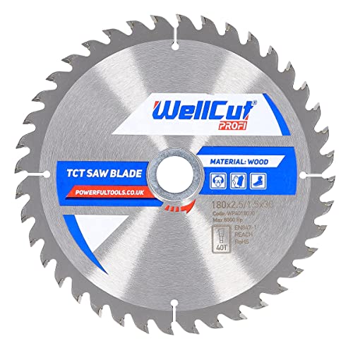 Wellcut wp4018030 Holz Kreissägeblatt 180 mm x 40T x 30 mm von WELLCUT