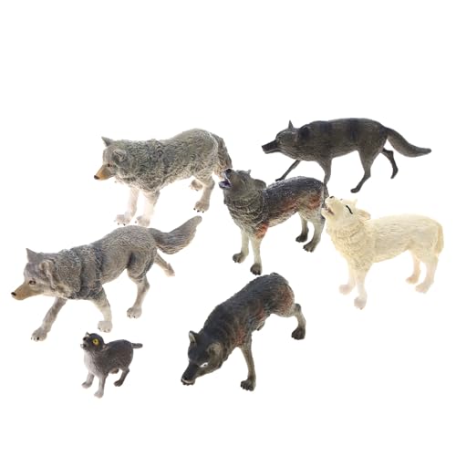 7 PCS Wolf Figuren Spielzeug Figuren Figuren PVC Wolf Spielzeug 7 PCS Wolf Figuren Spielzeug Figuren Figuren PVC Wolf Spielzeug von WELLDOER