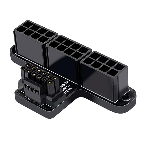 ATX3.0 12VHPWR 12+4Pin auf 3x8Pin Power Converter Adapter für Desktops und 40 Series Grafikkarten Netzteil Grafikkarte Netzstecker Konverter ATX3.0 8Pin Netzteil Adapter Desktops Karte von WELLDOER
