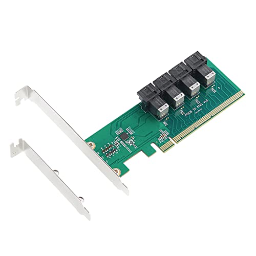 WELLDOER E 16X Auf U.2 SFF-8639 SFF-8643 NVME PCIe Solid Data Adapter Mainboard Erweiterung von WELLDOER