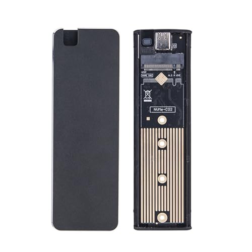WELLDOER M.2 NVMe auf USB-Adaptergehäuse, M.2 PCIe-basierte Festplatten-Konverter-Leserbox, 10 Gbit/s, USB 3.1, Bridge-Chip, M.2-SSD-Festplatte auf USB 3.1, HighSpeeds-Festplattenbox, unterstützt von WELLDOER