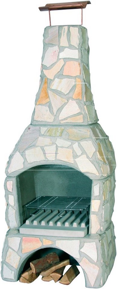 WELLFIRE Grillkamin Landau, BxTxH: 80x77x202 cm von WELLFIRE