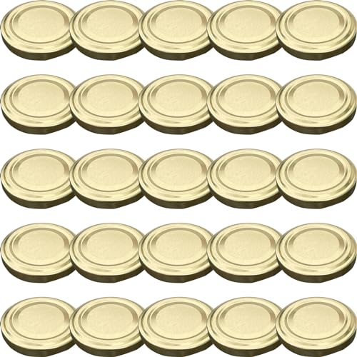200 x WELLGRO Einmachdeckel To 53 - gold, Metall, Ersatzdeckel für Einmachglas - verschiedene Mengen wählbar 200 x WELLGRO Einmachdeckel To 53 - gold, Metall, Ersatzdeckel für Einmachglas - verschiedene Mengen wählbar von WELLGRO