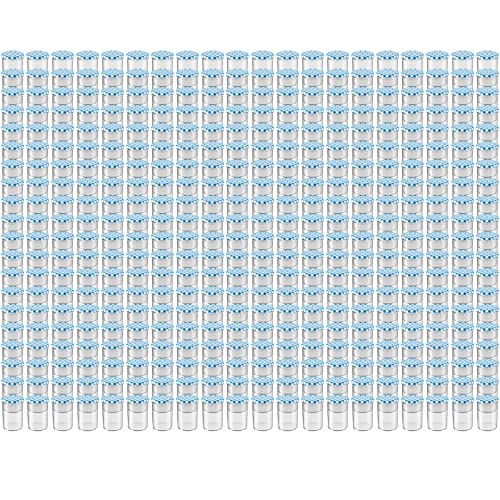 WELLGRO® Einmachgläser mit Schraubdeckel - 435 ml, 8,5 x 12 cm (ØxH), Glas/Metall, blau karierte Deckel To 82, Gläser Made in Germany, verschiedene Mengen wählbar, Stückzahl:400 Stück von WELLGRO