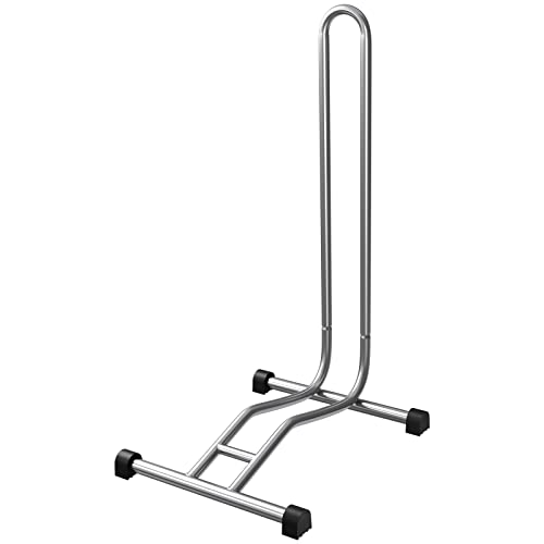 WELLGRO® Fahrradständer - Stahl, sicherer Stand - Farbe silber von WELLGRO