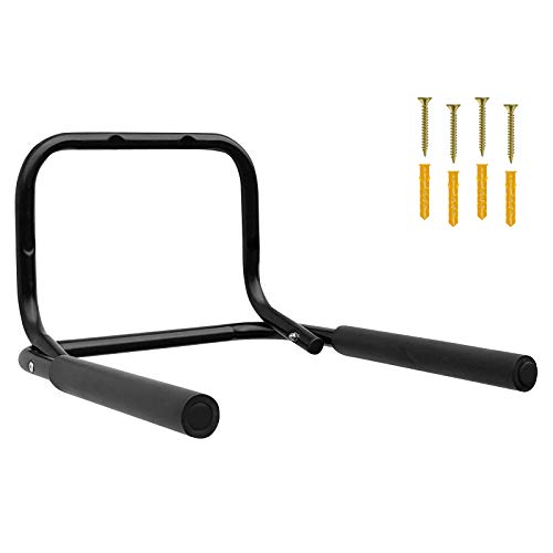 WELLGRO® Wand Fahrradhalter - Stahl, schwarz, klappbar, Tragkraft bis 50 kg, Wandmontage, weiche Schaumstoffpolsterung von WELLGRO