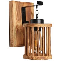 Cell Wandleuchte Pendelleuchte, Holz, braun, 15x26x28, Fassung e 27 Max 60 w von WELLHOME