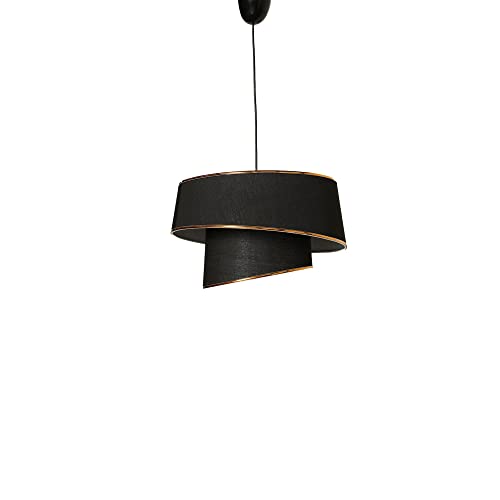 Deckenlampe mit Goldmetallstruktur Schwarz von WELLHOME