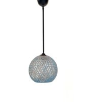 Wellhome - Deckenlampe mit Yute, handgefertigtem Azul braun von WELLHOME