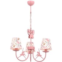 Wellhome - Deckenleuchte, Metallstruktur, Farbe Rosa von WELLHOME