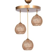 Wellhome - Deckenleuchte 80 cm. silber, Typ 3 x e 27 Max 45 - 60 w von WELLHOME