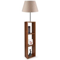 Stehleuchte 140 cm. Walnuss/Beige, Typ e 27 Max 60 w von WELLHOME