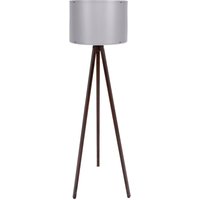 Wellhome - Stehleuchte 145 cm. grau/nussbaumfarben, Typ e 27 Max 45 - 60 w von WELLHOME