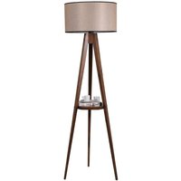 Wellhome - Stehleuchte Feuerbaumkörper Nussbaum 45x45x153 cm, kappe e 27 max 60 w von WELLHOME