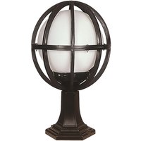 Stehleuchte Globe, gerader Schirm, weißer Schirm für Außenbereich, abs, schwarz, 30x30x50, Fassung e 27 Max 60 w von WELLHOME