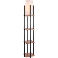 Wellhome - Stehleuchte Metallstruktur Schwarz Kupfer 25x25x13 cm, kappe 1 x e27 von WELLHOME