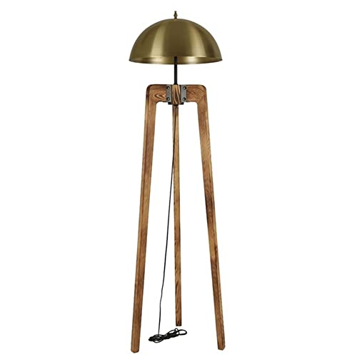 Stehleuchte mit Tannenholzkörperfarbe Nogal Gold Kappe E 27 von WELL HOME MOBILIARIO & DECORACIÓN