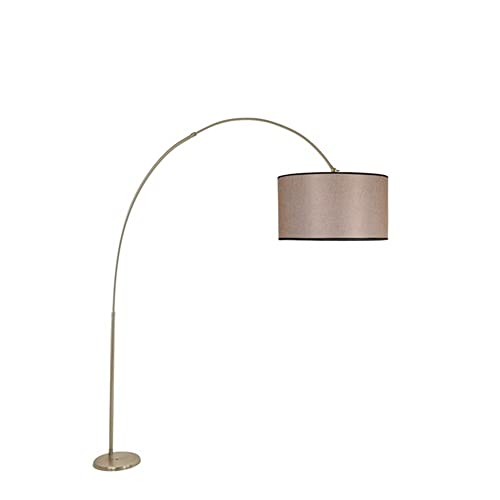 WELL HOME MOBILIARIO & DECORACIÓN Stehleuchte mit verchromten geraden Bildschirm, braune Malaui -Sammlung, 40x40x220 cm, Escos E 27 max 60 w von WELL HOME MOBILIARIO & DECORACIÓN