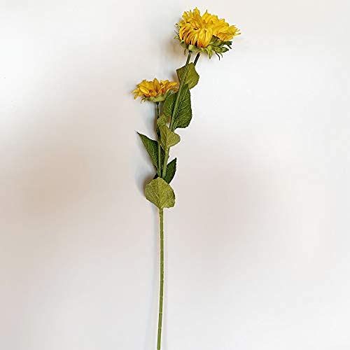 WELL HOME MOBILIARIO & DECORACIÓN Wellhome Künstliche Sonnenblumenköpfe, 66 cm, 6 Stück, Kunststoff, Vara Sonnenblume, Pack 6 von WELL HOME MOBILIARIO & DECORACIÓN