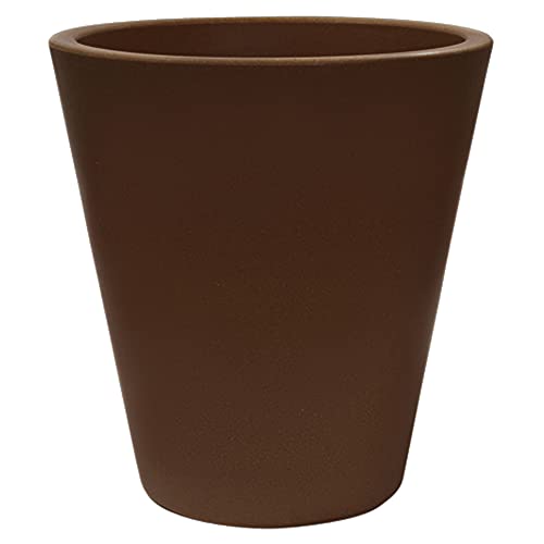 WELLHOME Top Garden Corsa Blumentopf aus Polyethylen mit Form, Bronze, 40 x 40 cm von WELLHOME