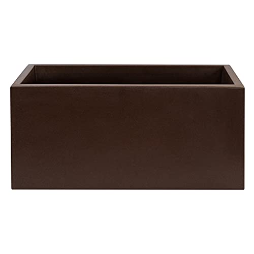 WELLHOME Top Garden Rotri Blumentopf aus Polyethylen mit Form, Bronze, 80 x 40 x 40 cm von WELLHOME