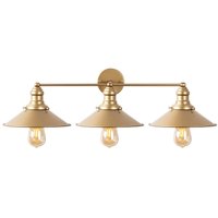 Wandleuchte, Metall, gold, 75x27x20, Fassung 3 x E27 Max 40 w von WELLHOME