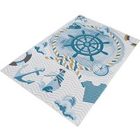 WellHome Modell Sailor Teppich mehrfarbig Polyesterteppich - 60x100cm von WELLHOME