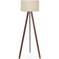 Wellhome - Stehleuchte mit 100% mdf, Beige, Tanganica -Sammlung, 38x38x140 cm, kappe e 27 max 60 w von WELLHOME