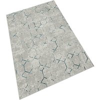 Wohnzimmer Teppich Hexagon Design Polyesterteppich - 100x200cm - Wellhome von WELLHOME