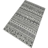 Wellhome - Wohnzimmer Teppich grau Design Polyesterteppich - 100x200cm - Grau von WELLHOME