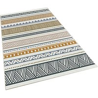 Wellhome - Wohnzimmer Teppich Streifendesign Design Polyesterteppich - 60x100cm von WELLHOME