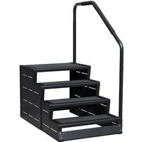 Wellis - Swim Spa Treppe Einstiegstreppe mit Handlauf Einstiegshilfe für Swim Spas Schwarz von WELLIS