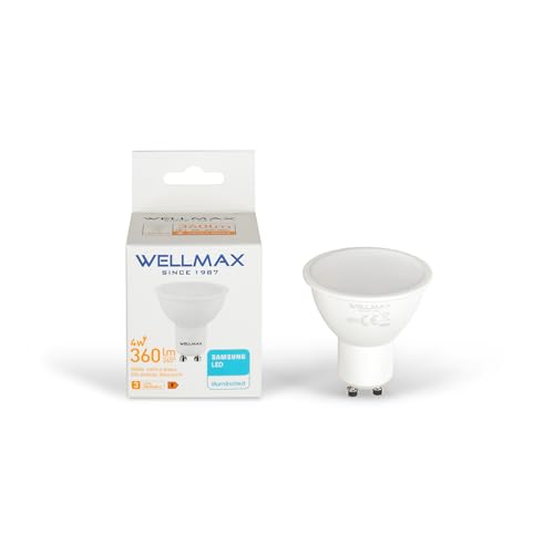 WELLMAX GU10 GU10 LED-Lampe 4W 90lm/W 360lm Warmweiß 3000K von WELLMAX