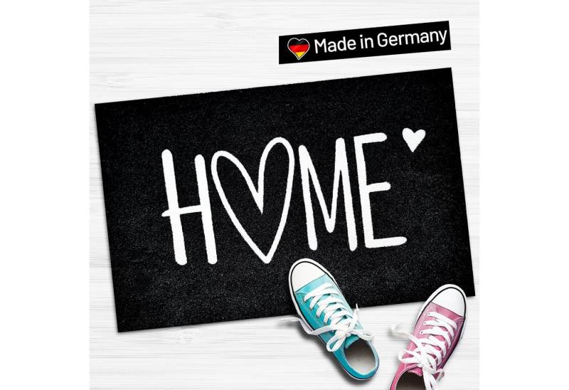 WELLMODA Fußmatte Home Motiv I Modernes Design I rutschfest, pflegeleicht, waschbar, rechteckig, Höhe: 6 mm WELLMODA Fußmatte Home Motiv I Modernes Design I rutschfest, pflegeleicht, waschbar, rechteckig, Höhe: 6 mm von WELLMODA