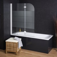 WELLWATER Badewannentrennwand »Orion«, BxH: 112 x 140 cm, Echtglas - weiss von WELLWATER