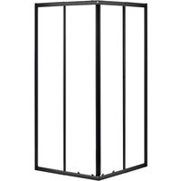 WELLWATER Eckeinstieg, Höhe: 180 cm, Sicherheitsglas - schwarz von WELLWATER