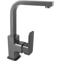 WELLWATER Einhebelmischer, Graphit, mit hohem schwenkbarem Auslauf - schwarz von WELLWATER