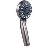 WELLWATER Handbrause »Darkon«, 6 Strahlarten, silberfarben von WELLWATER