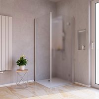 WELLWATER Seitenwand »Aventis«, BxH: 90 x 200 cm, ESG, Ecke - silberfarben von WELLWATER