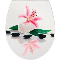 WELLWATER WC-Sitz »Loki Flower«, Soft-Close, Thermoplast, weiß - weiss von WELLWATER