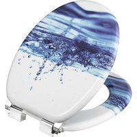 WELLWATER WC-Sitz »WATERDROP«, MDF, D-Form,  mit Softclose-Funktion - weiss von WELLWATER